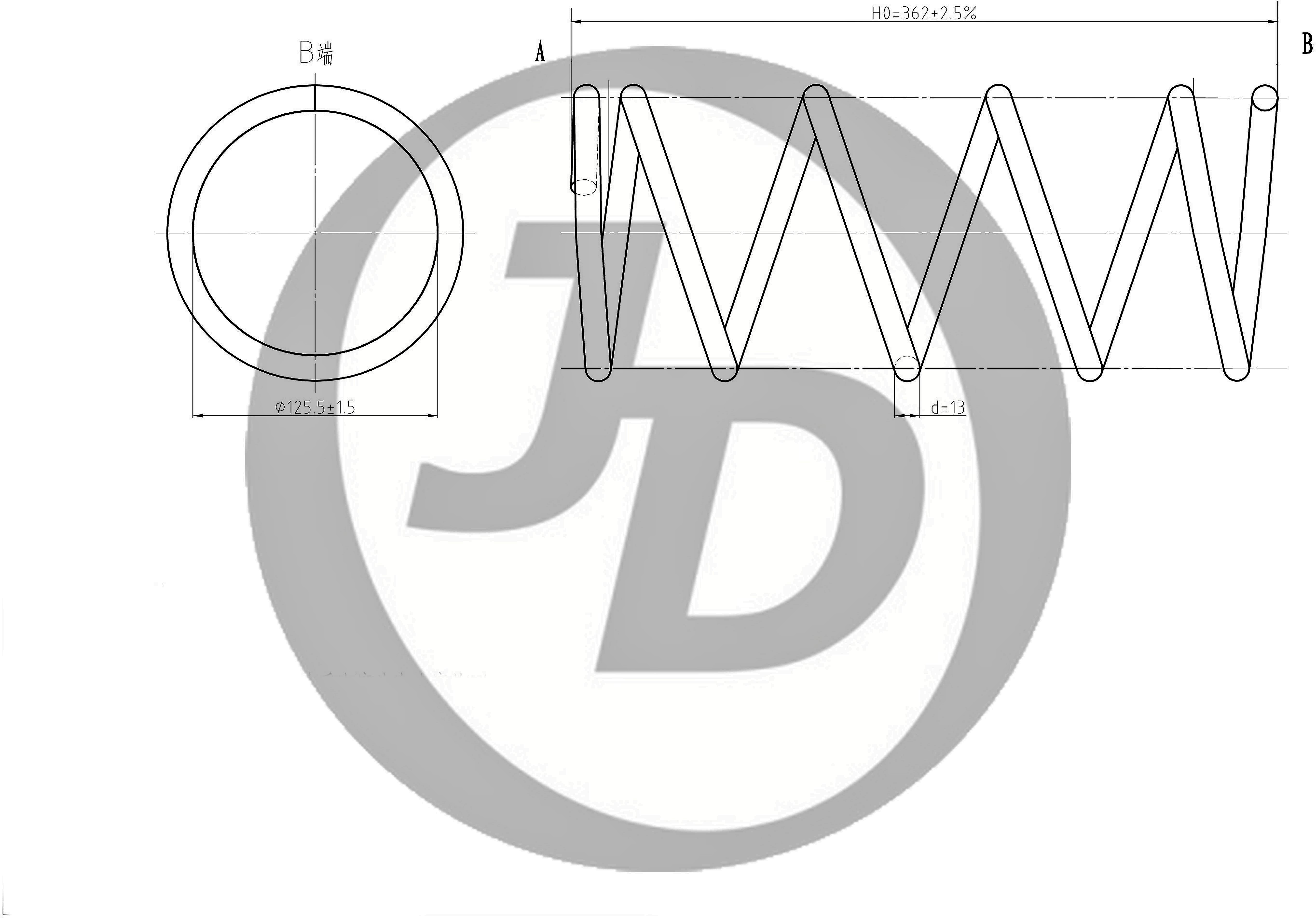 Комплект пружин передних JD JJS1033 (2шт)