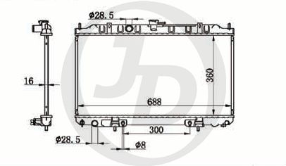 Радиатор двигателя JD JPR0018