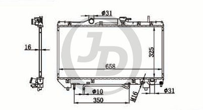 Радиатор двигателя пластинчатый JD JPR0026