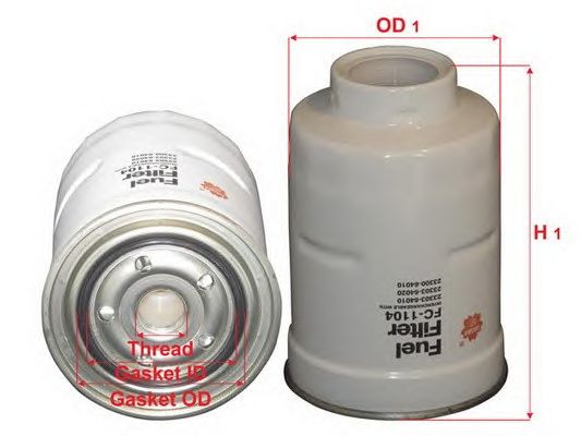 Фильтр топливный, дизель. SAKURA FC1104 (FC-158)